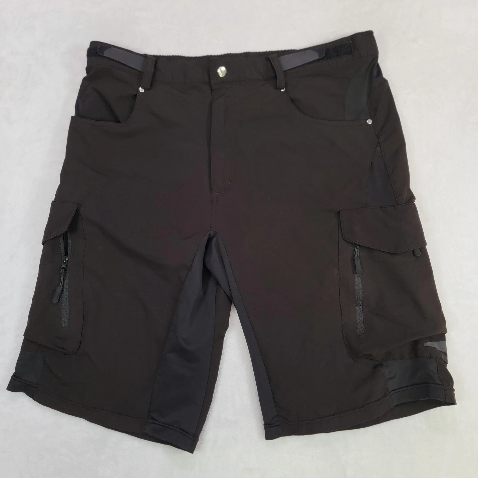 MTB Men's Black Cargo Shorts Size XL Utility Pockets Outdoor Classic Casual