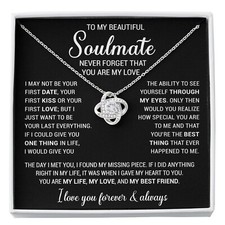 To My Soulmate Necklace Gift For Girlfriend Wife Birthday Gifts Christmas Gifts
