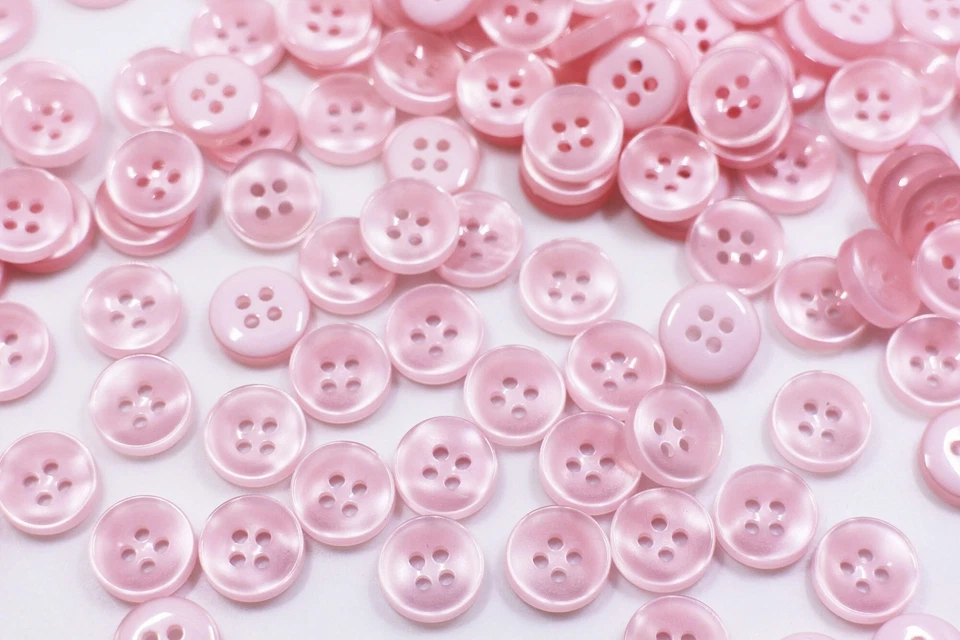 4 Hole BABY PINK Buttons Used in Sewing, Tailoring, Shirts, Tshirts, Dress - Image 3 of 3