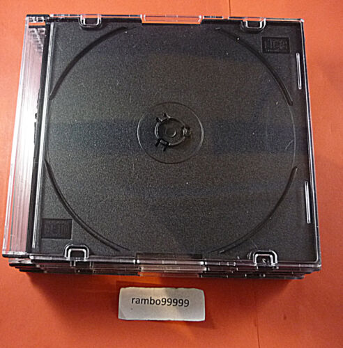 10 CD Hüllen Slimcase durchsichtig/schwarz in neuwertigem Zustand - Bild 1 von 2