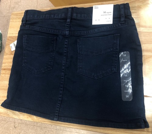 Gap Kids 1969 Embroidered Dark Denim Skirt Adjustable Waist Size 14 Regular NWT - Picture 6 of 11