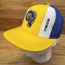 Vintage Los Angles Rams Snapback Hat AJD Lucky Stripes