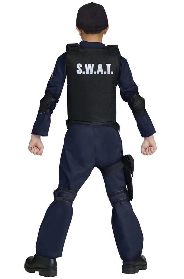 Nuevo S.W.A.T. Disfraz de oficial de policía de comando para niño Foto 2 de 2