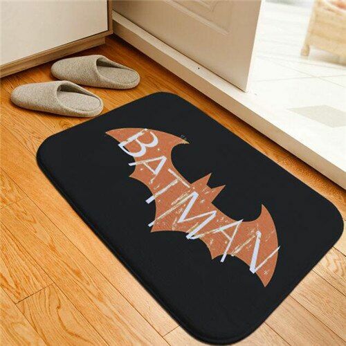 Bathroom Mat 40x60cm Custom Batman Printed Rug Toilet Carpet Flannel
