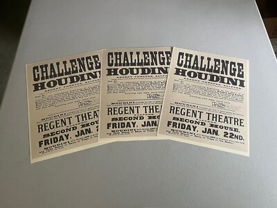 Houdini, Reprint, Regent Theatre, Henshaw Asylum Basket Challenge