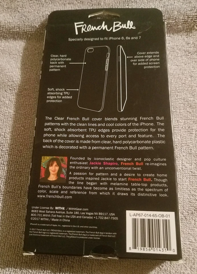 Funda Protectora Transparente French Bull iPhone 6/6s y 7 [Nueva en Paquete] Foto 2 de 3