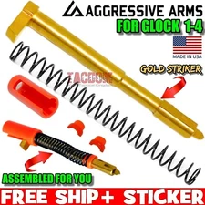AGGRESSIVE ARMS USA GOLD STRIKER FIRING PIN Assembly fr GL0CK GEN 1-4 9mm 40 S&W