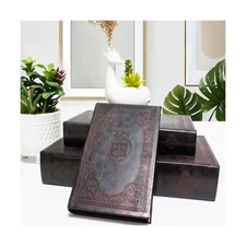 Decorative Book Box Set of 3,Trinket Box Book Shaped Storage Box Vintage Styl...