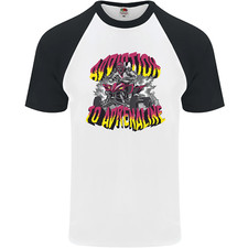 Quad Biking Adrenaline Off Road ATV Biker Mens S/S Baseball T-Shirt