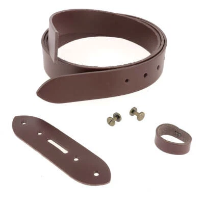 Kit DIY - Ceinture en cuir sans couture - MARRON - Épaisseur 3,1mm - Vis chicago - Photo 1/2