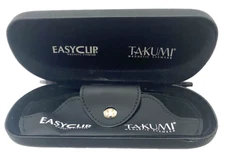 EYEGLASS CASES for frames with clips in black, set of 5 cases