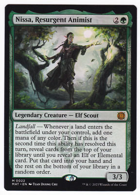 MTG Errors - Inking - MOM Aftermath M Nissa Resurgent Animist #0022 [COPY #2]
