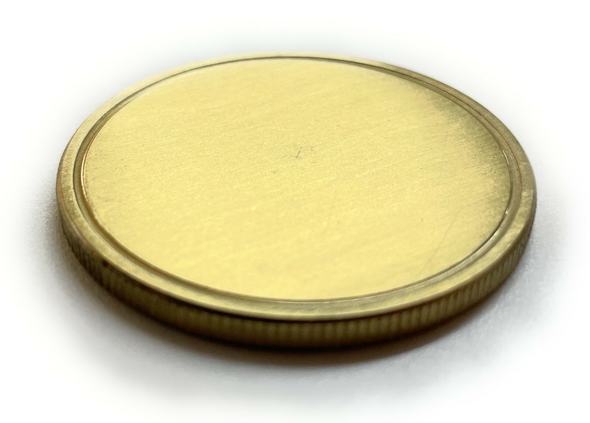 10Pcs Brass Laser Engraving Blanks – 40mm Challenge Coin Blanks For DIY Personalized Gifts (3mm Thick, No Hole)