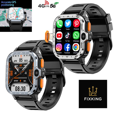 Android Smart Watch GPS 4G RAM/64G ROM HD Dual Camera NFC SIM Card WIFI Wireless
