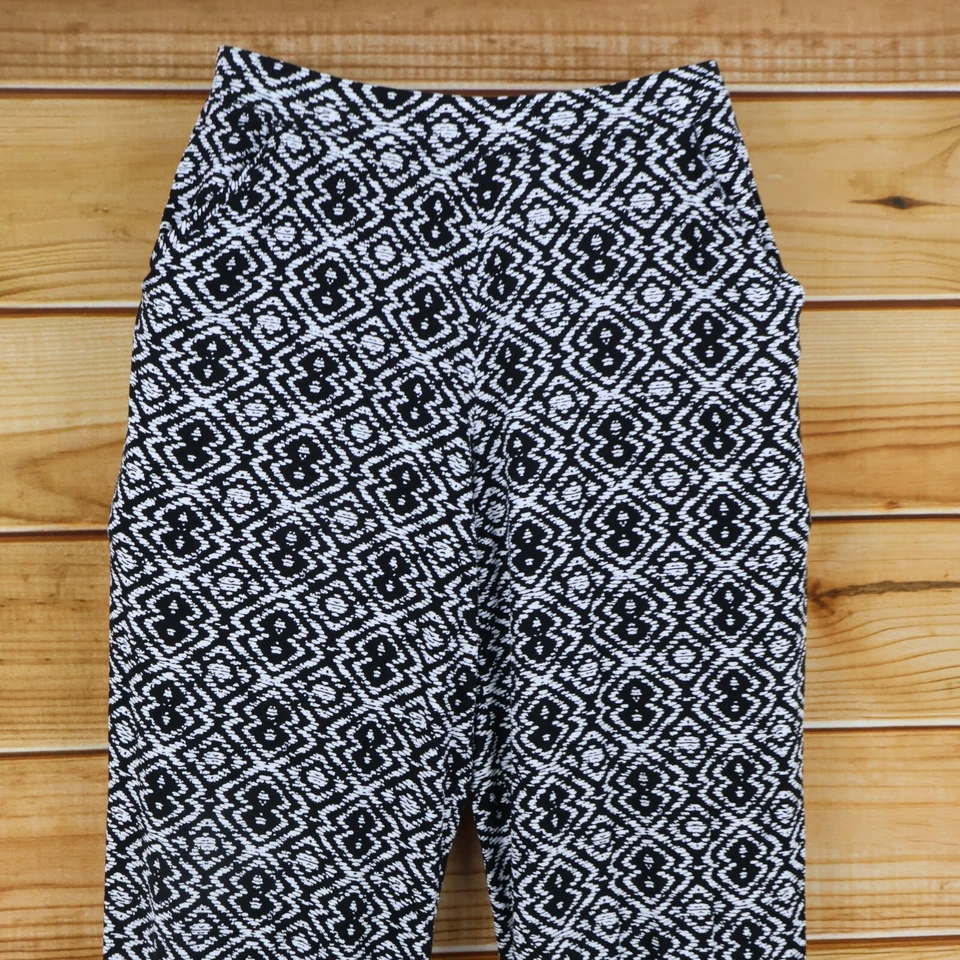 Брюки женские Falls Creek размер L черные геометрические эластичные с эластичными карманами на талии мягкие - Изображение 4 из 4