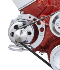 Small Block Chevy Alternator Bracket  Long Water Pump circles SBC LWP 350 383