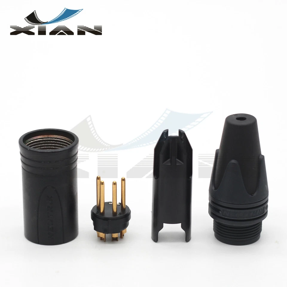 Neutrik NC4MXX-B XLR 4pin Cable Connector,Mic/Camera Audio Connector 4pin XLR - Image 3 of 4