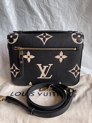 Authentic Louis Vuitton Empreinte Leather Pochette Metis Bicolor