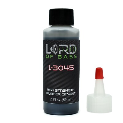 2oz Pro-Grade Black Rubberized Speaker Glue Adhesive L3045