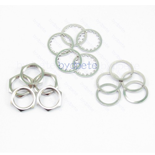 5pcs Hex Nut Lock Washer Spring Ring for N female jack connector Nickel plate - Picture 2 of 6