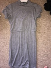 Boohoo Grey Bodycon Dress Size 8