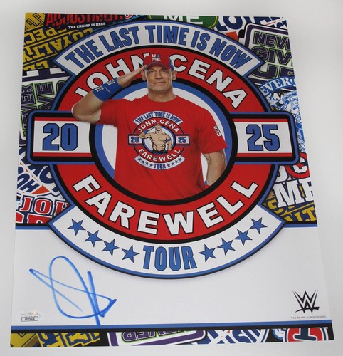 John Cena signed WWE "FAREWELL TOUR" 11x14 Photo ELIMINATION CHAMBER Toronto JSA - Picture 4 of 5