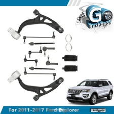 12Pcs For 2011-2017 Ford Explorer Front Lower Control Arm Ball Joint Tie Rod End