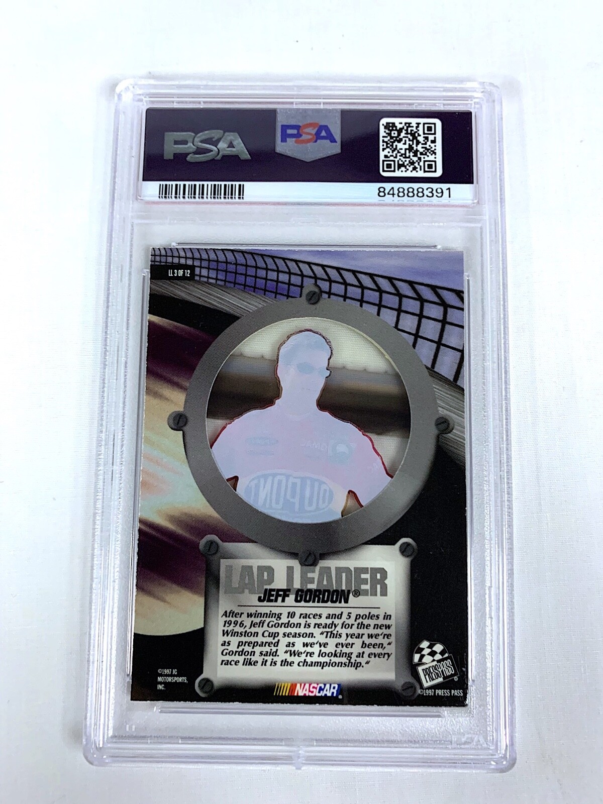 1997 Press Pass Premier "Lap Leader" #LL3 Jeff Gordon - PSA: Excellent 5 view 3