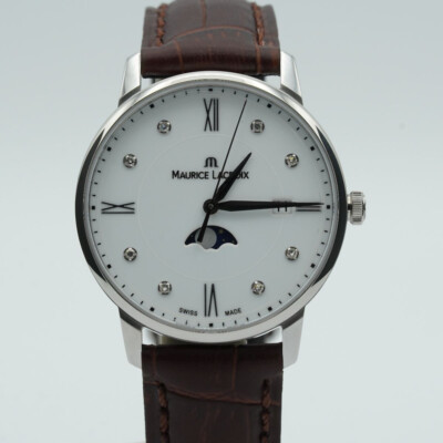 Maurice Lacroix Eliros Quartz EL1096 Steel Pretty ML076 White Pretty Moon Phase