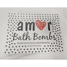 Amor Bath Bombs 12 Bath Bombs Gift Set XL Handmade NWT
