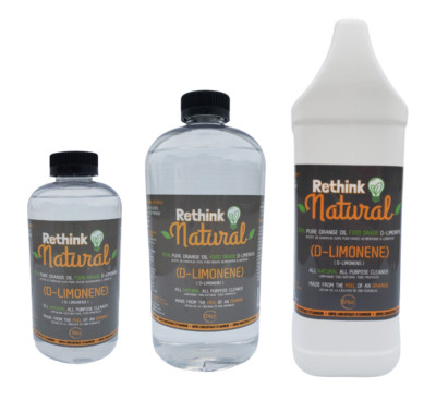 Rethink Natural (D'Limonene) All Natural Non Toxic Citrus Cleaner, Degreaser