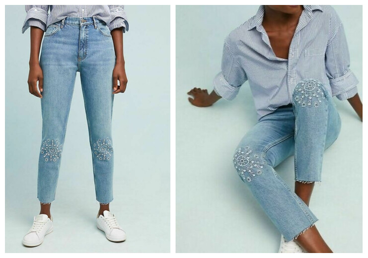 M.i.h Mimi Ultra High-Rise Embroidered Slim Jeans $265 Sz 29 - NWT
