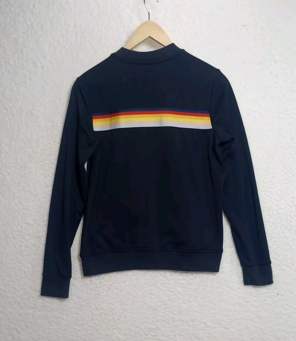 American Eagle Rainbow Stripe Full Zip-Up Jacket W/Pockets
