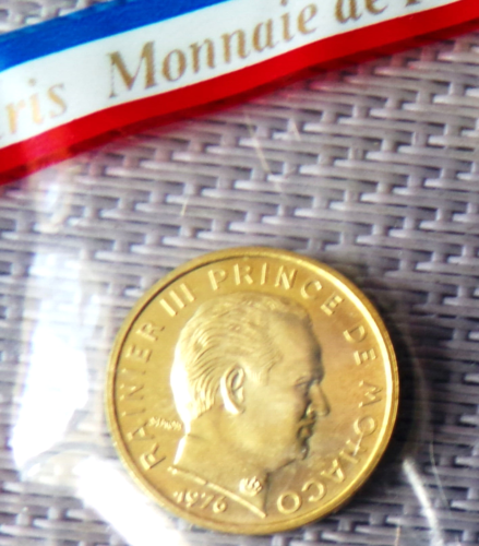 Monnaie ESSAI 5 centimes Monaco 1976 Rainier III sous blister MDP scellé - Imagen 1 de 3