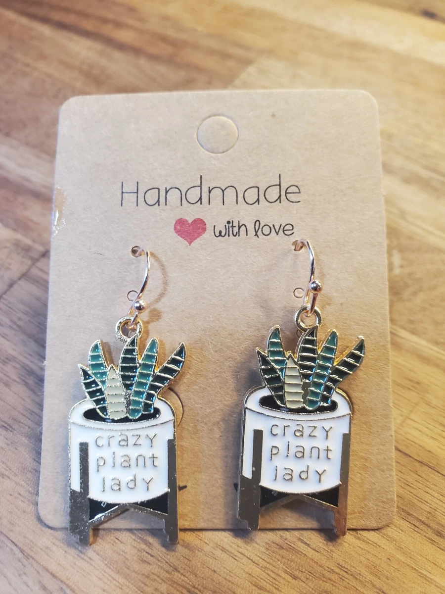 Plant sale lady earrings