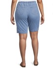 Just My Size Powder Wash Indigo 4 Pocket Pull On Bermuda Shorts Size 2X (18W-20W — photo 5
