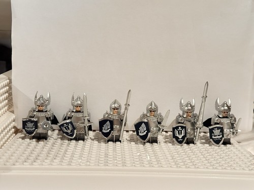 Lord of the Rings Brick Minifigures Knights x6 High Quality Detailed NEW - Picture 3 of 18