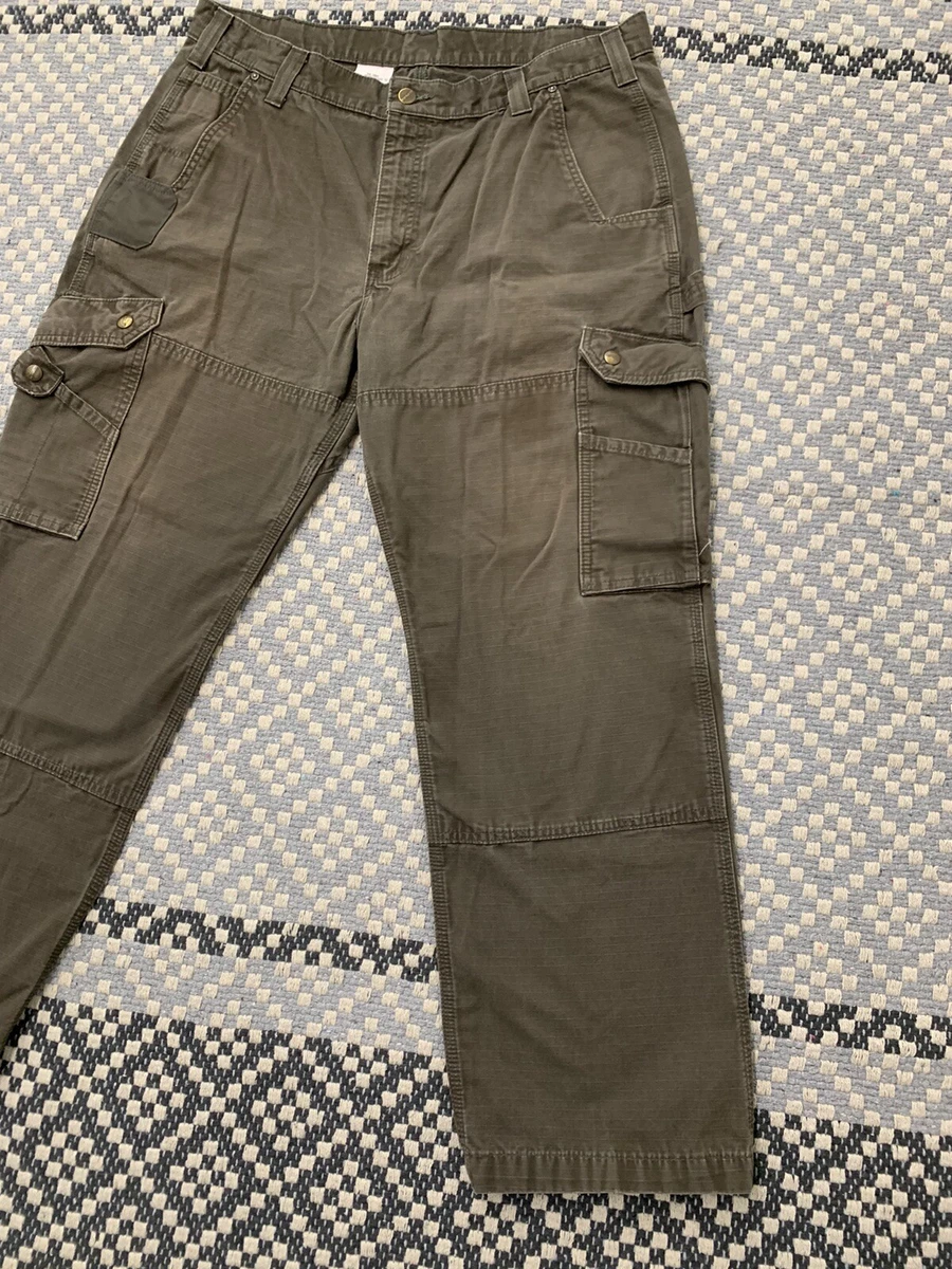 Carhartt B342 DFE Cargo Double Knee Relaxed Fit Ripstop Distressed Men s 38x30