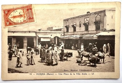 OUDJDA (Maroc) Une Place de la Ville Arabe 1928 - Photo 1/3