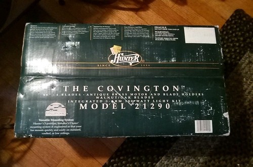 Vtg Hunter Fan The Covington Model # 21290 44 Inch 4 Blades Ceiling Fan w/ Light - Picture 3 of 8