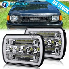 2pcs Fit Isuzu Pickup 1984-1995 5x77x6 Led Headlights Hi-lo Beam Drl Lamp H6054