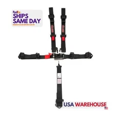 Zamp HARN01S003, Kit Black Harness 5Pt Black L&L 3/2In Shoulder Sfi 16.1 Perform