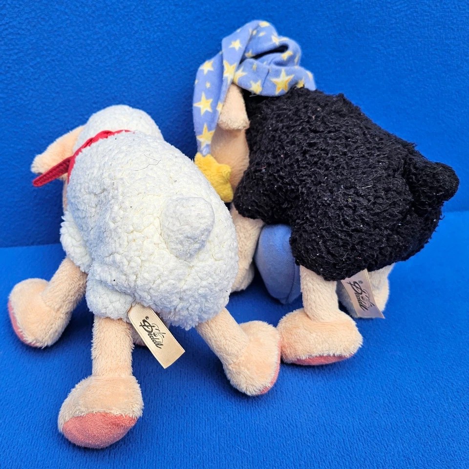 2 x SCHAF WOLLYWELL + VANILLIVI STOFFTIER DEPESCHE DIDDL 20 + 18 CM PLÜSCHTIER - Bild 2 von 2