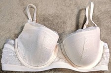 Aerie White Lace Bra 34C 34 C Real Power Balconette Rose Gold Underwire Padded