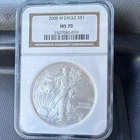 U.S. Mint American Eagle 2008 1 oz 0.999 Silver NGC MS 70 2527082-019