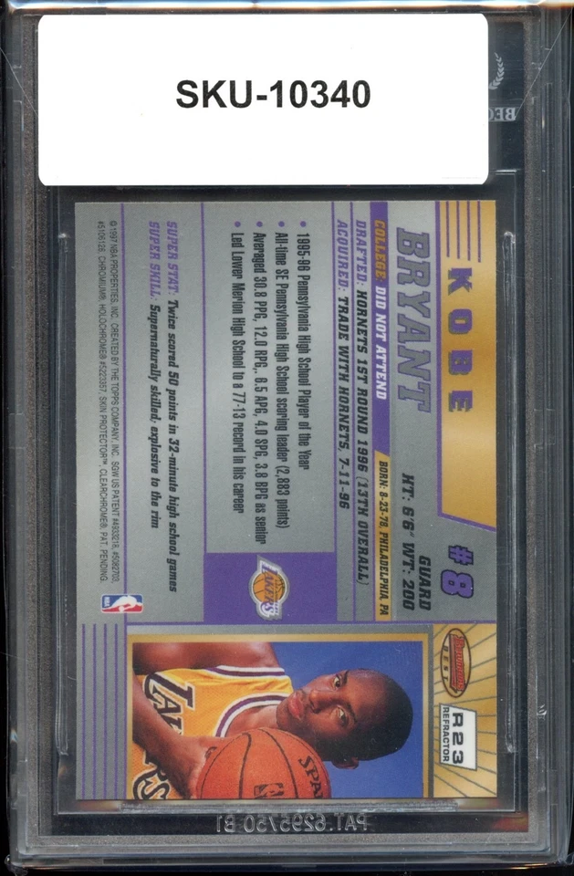 1996-97 Bowman's Best Kobe Bryant - Rookie Refractor RC - BGS 9 MINT - Image 2 of 2