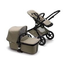 Bugaboo Kinderwagen Kinderbuggy Fox Komplettset Schwarz Khaki Sportsitz 