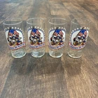 Vintage 1976 America On Parade Glasses Set of 4 Disney Coca-Cola Bicentennial