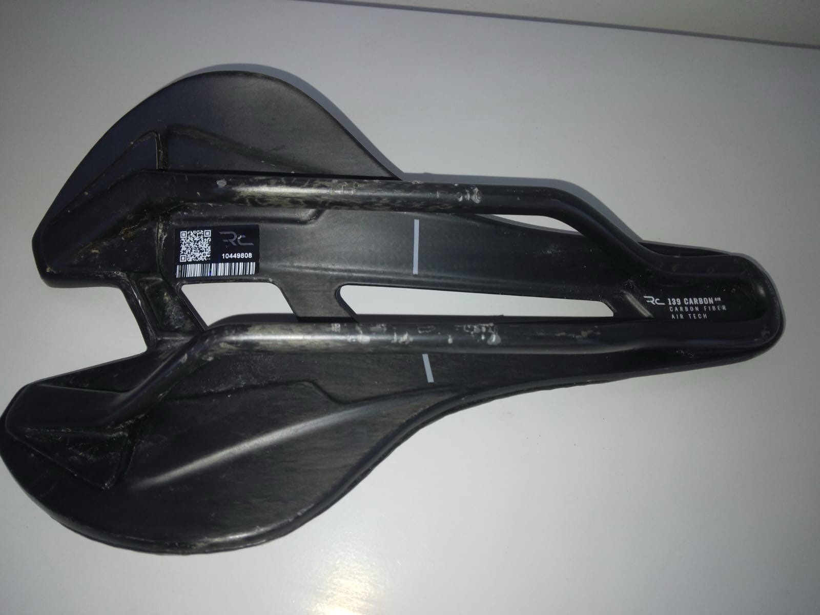 Sella bici da corsa bianchi rc carbon 3d 139mm foto 3