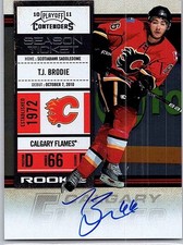 2010-11 Panini Playoff Contenders - Rookie Ticket T.J. Brodie #123 (AU, RC)